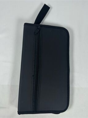 Bullet Line DVD/CD Black Zipper Travel Organizer/Storage Pouch. 12 Sleeves/Pages